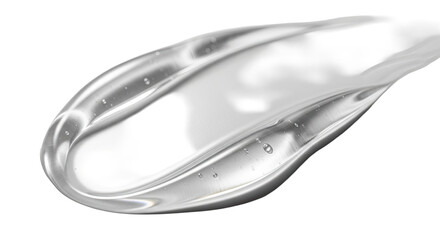 Pure glossy smear with ultra bright highlight edges on white