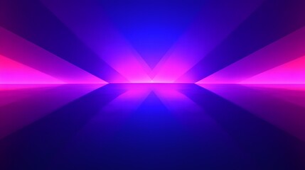 Fototapeta premium Abstract futuristic background showing neon lights with pink and blue colors forming converging lines with gradient effect