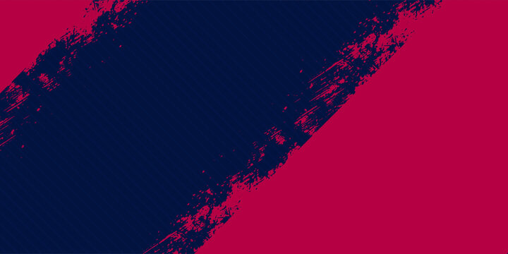 Abstract modern background with a dynamic brush stroke dividing a diagonal stripe pattern in dark blue and a solid magenta color. Perfect for sports posters, banners, and promotions