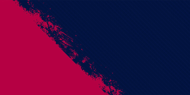 Abstract modern background with a dynamic brush stroke dividing a diagonal stripe pattern in dark blue and a solid magenta color. Perfect for sports posters, banners, and promotions