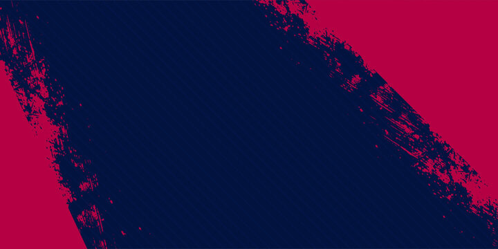 Abstract modern background with a dynamic brush stroke dividing a diagonal stripe pattern in dark blue and a solid magenta color. Perfect for sports posters, banners, and promotions
