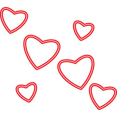 Neon Hearts Illustration