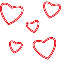 Neon Hearts Illustration