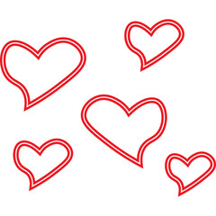 Neon Hearts Illustration