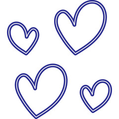 Neon Hearts Illustration