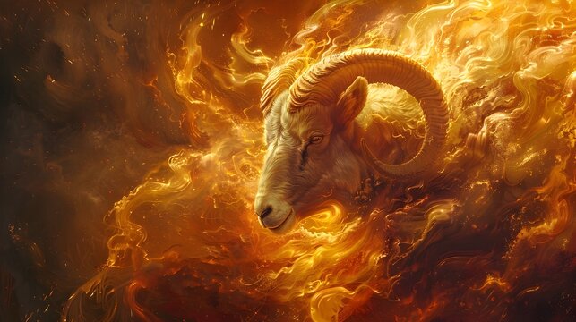 Fiery Aries Ram A Vibrant of Astrological Leadership and Energy