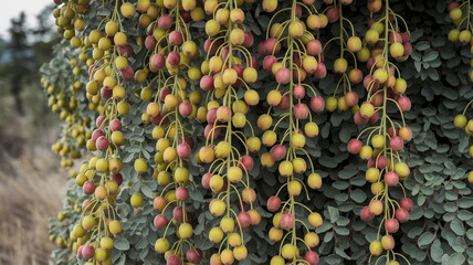Wild Ber Fruit Tree: Close-Up of Indian Jujube Berries on Bush Wallpaper