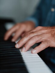 Obraz premium Man is playing the piano