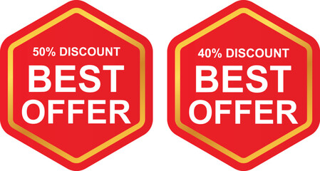 Special Discount Offer Badges for Sales and Promotions