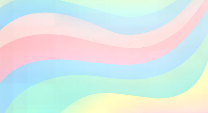 Soft pastel wavy lines creating a gentle and abstract background design. - Powered by Adobe