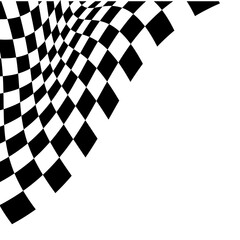 Naklejka premium Racing Flag Corner