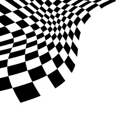 Naklejka premium Racing Flag Corner