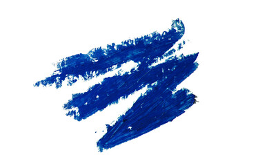 Vibrant blue crayon strokes black, artistic texture background element.