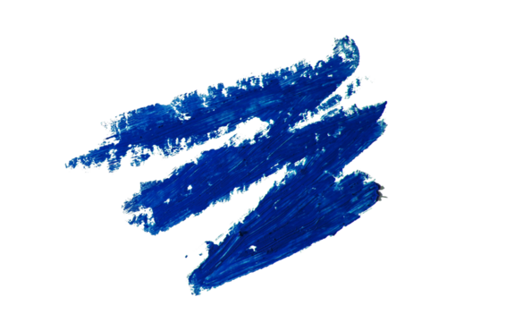 Vibrant blue crayon strokes black, artistic texture background element.