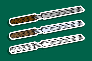 Set of Woodworking Chisels and Files