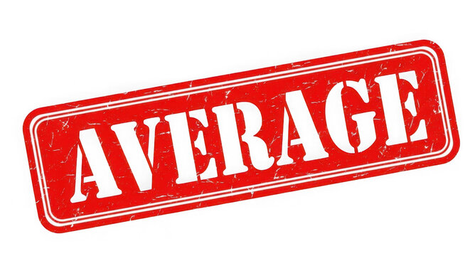 Average rubber grunge stamp isolated on transparent background