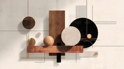 Minimal composition, clean shapes