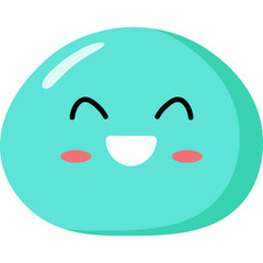 Cute Cartoon Mochi Character Illustration