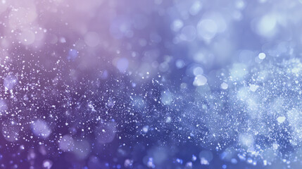 Cool Winter Abstract Background with Icy Blue Bokeh Lights and Sparkling Particles