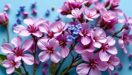 Serene Purple Bloom Scene with Soft Blue Background