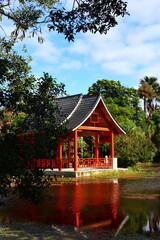 Obraz premium chinese pavilion in the park japanese