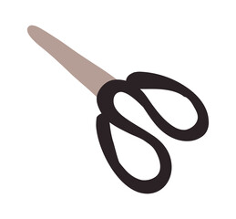 Scissors doodle hand drawn icon in simple line art style. Cute illustration perfect for craft, school, office, and design projects.