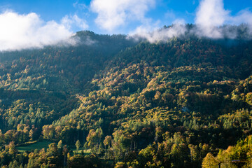 Beautiful autumn mountain scenery