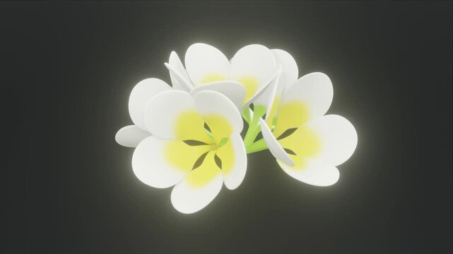white glowing flower animation neon floral light background loop
