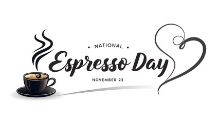 Obraz premium National Espresso Day, November 23, icon, vector.