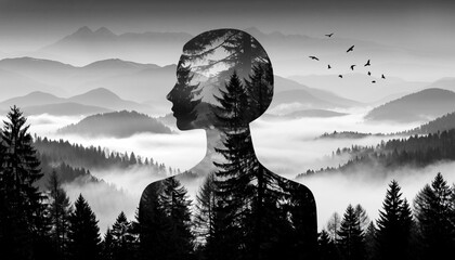 Misty Forest Spirit Silhouette