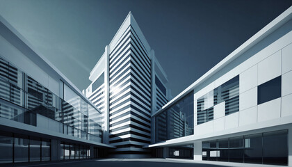 Modern architecture vector 3d illustration
