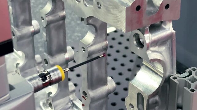 Automatic coordinate measurement machine (CMM) for inspection high precision part during working