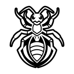 A solid style icon showing a pismire logo