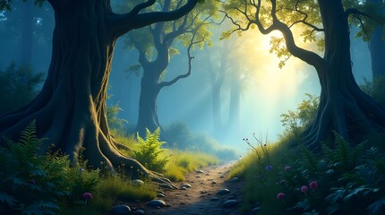 Obraz premium Serene Dreamy Forest