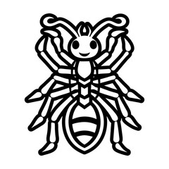 Glyph style icon representing a pismire ant