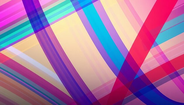 Abstract background with vibrant, intersecting stripes creating a dynamic, multicolored pattern, geometric, dynamic