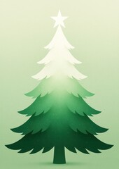 Obraz premium Minimalist festive tree design