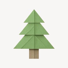 Obraz premium Minimalist origami Christmas tree