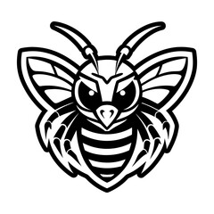 Filled style icon depicting a honeybee symbol