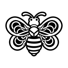 Filled style icon depicting a honeybee creature