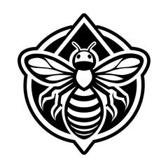 Glyph style icon representing a bee specie