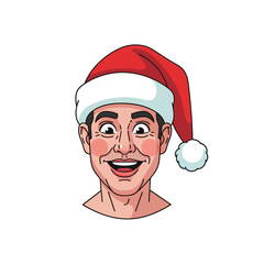 Cheerful santa claus portrait with beaming smile conveying the joy of christmas time