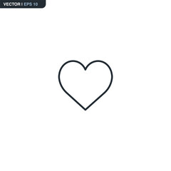 Heart Love Favorite Line Icon