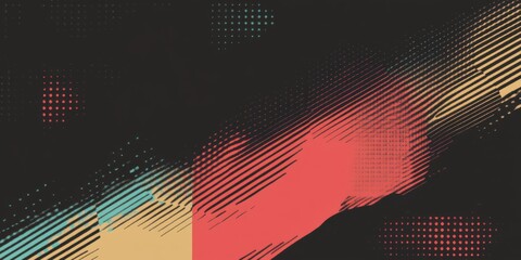 Fototapeta premium Abstract background with modern graphic art design uses diagonal lines, dots and vibrant color pattern creating dynamic stylish texture.