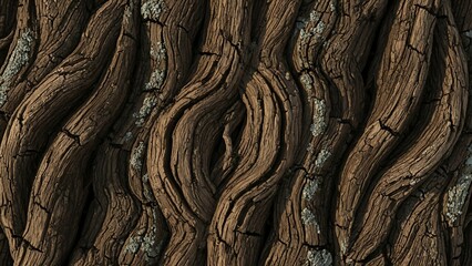 Intricate Tree Bark Texture - A Study in Natural Patterns and Detail.