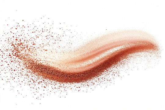 Makeup powder cosmetic beauty blush brush product abstract brown texture pigment swirl splash dust background face skincare color contour foundation.