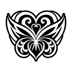 Glyph style icon showing papillon logo