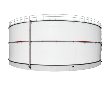 Isolated Horizontal Storage Tank for Industry Application, with No People Around