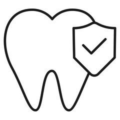 Obraz premium Dental Coverage Outline Icon