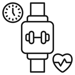 Obraz premium Wellness Challange Outline Icon